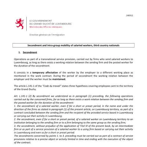 Aperçu du document Comprendre le détachement de salariés au Luxembourg — Immigration & visas (CERFA n°note-explicative-detachement)