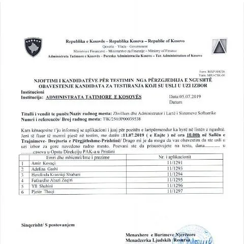 Document preview: Rëndësia e Njoftimit për Kandidatët në Përzgjedhje — Punë & punësim