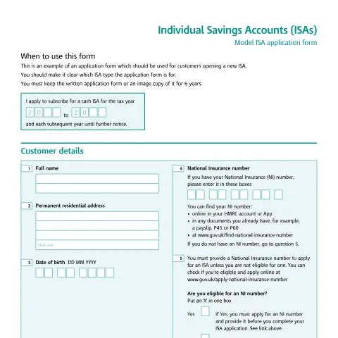 Document preview: How to Complete Your ISA Application Form: Essential Requirements — Taxes