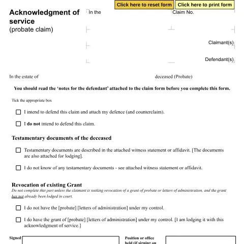 Document preview: Understanding Form N3: Your Response to Probate Court Claims — Legal & justice