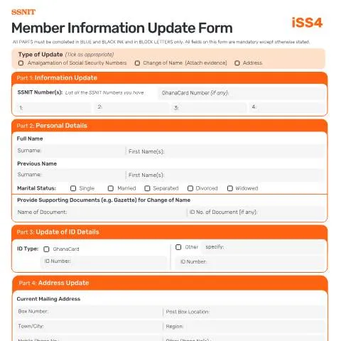 Document preview: Essential Guide to the ISS4 Member Information Update Form — Government & admin (CERFA n°ISS4)