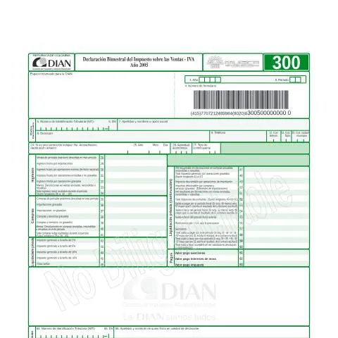 Vista previa del documento Importancia de la Declaración del IVA 2005 en Colombia — Impuestos (CERFA n°F300-2005)