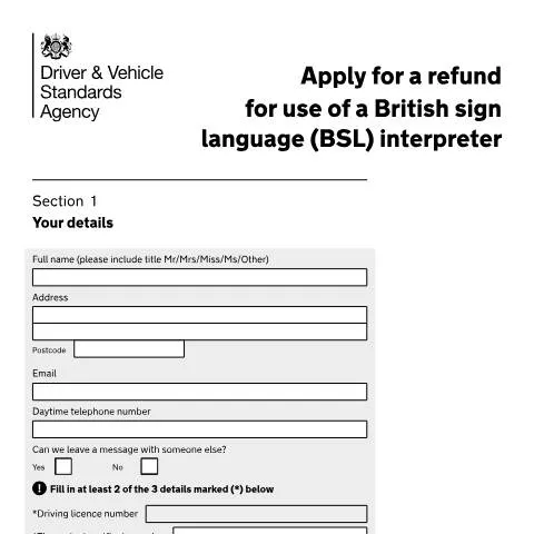 Document preview: How to Apply for a Refund for BSL Interpreter Expenses — Health