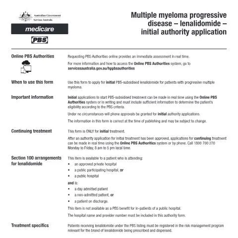Document preview: Guide to PB158 Form for Lenalidomide in Multiple Myeloma — Health (CERFA n°PB158)