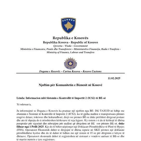 Document preview: Rregullat e Reja të Importit për Bizneset në Kosovë — Dogana & import-eksport