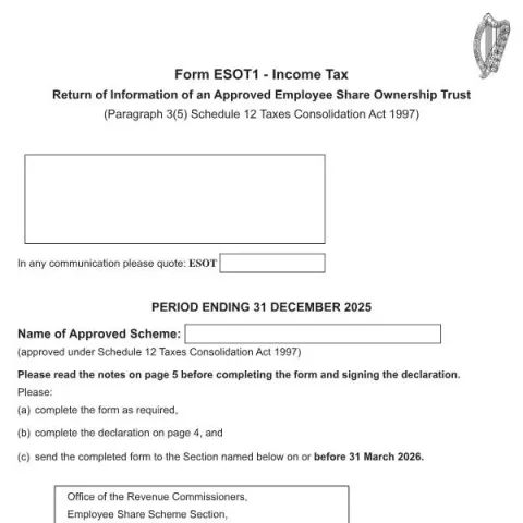Document preview: Filing the ESOT1 Income Tax Return for Employee Share Ownership Trusts — Taxes (ESOT1)