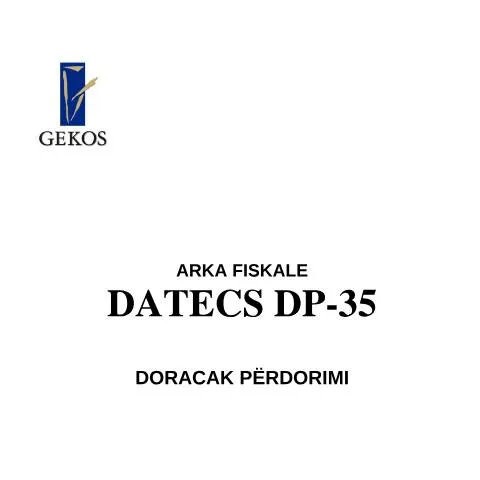 Document preview: Rëndësia e Formularit DP 35 DoracakPerdorimi në Biznesin Kosovare — Procedura administrative