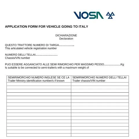 Document preview: Understanding the Importance of Vehicle Declarations for Italy — Vehicle & driving