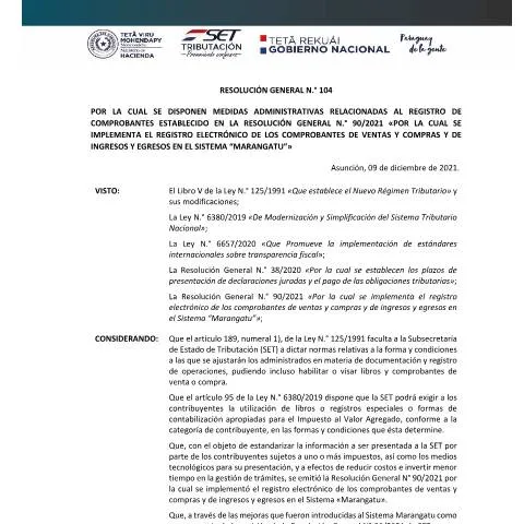 Vista previa del documento Introducción al formulario RGN104 1 del IRP en Paraguay — Trámites administrativos