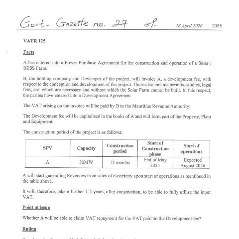 Document preview: Understanding the VATR 125 Form for Project Success — Taxes (CERFA n°VATR125)