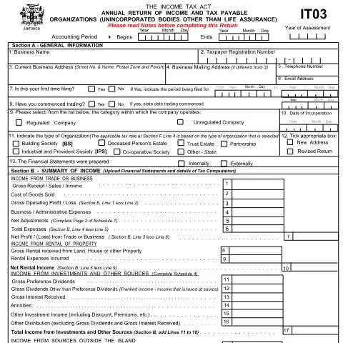 Document preview: Understanding the Annual Income Tax Return for Unincorporated Bodies — Government & admin (CERFA n°IT03_14122022)