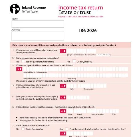 Document preview: Navigating the IR6 2026 Form for Estates and Trusts — Taxes (CERFA n°IR6)