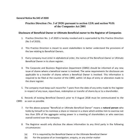 Document preview: Understanding General Notice No. 542 of 2020 — Government & admin (GENERAL-NOTICE-NO)