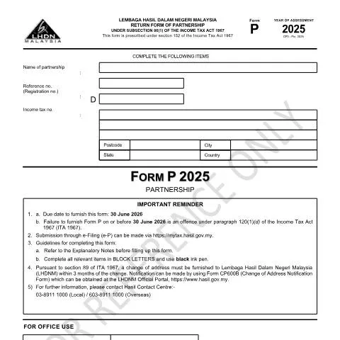 Document preview: Mengapa Borang P 2025 Penting untuk Perkongsian? — Proses pentadbiran