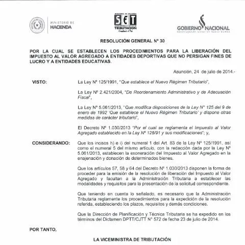 Vista previa del documento Procedimientos de exoneración del IVA en Paraguay — Impuestos