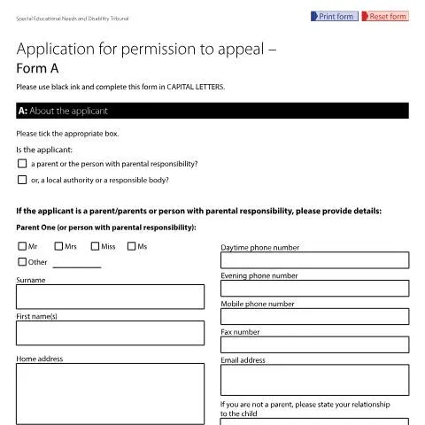 Document preview: Form SEND20A: Your Gateway to Challenging SEND Tribunal Decisions — Legal & justice