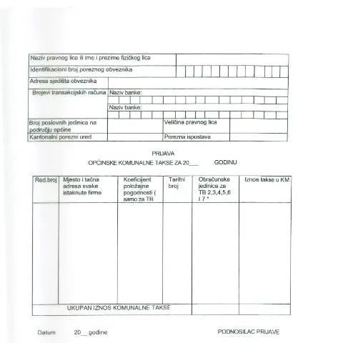 Document preview: Sve što trebate znati o prijavi komunalne takse u Visokom — Porezi i fiskalnost (CERFA n°PKT -ZDK)