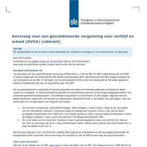 Documentvoorvertoning: Gecombineerde Vergunning voor Verblijf en Arbeid (GVVA) Aanvragen — Werk (CERFA n°7044)