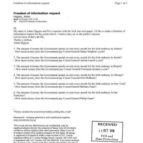 Document preview: Understanding FOI Request 16/158 in Ireland — Government & admin