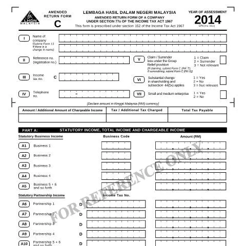 Document preview: Mengapa Borang Pengembalian Dipinda C 2014 Penting? — Perniagaan & profesional