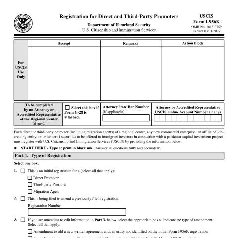 Document preview: Key Insights on USCIS Form I-956K for Investors — Immigration & visas (CERFA n°I-956K)