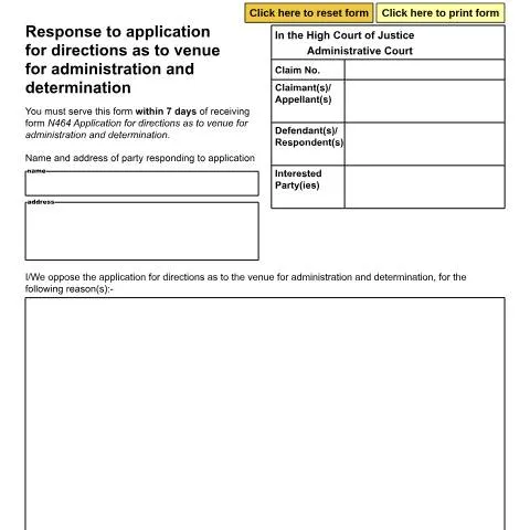 Document preview: Navigating Form N645: Venue for Administration and Determination — Government & admin
