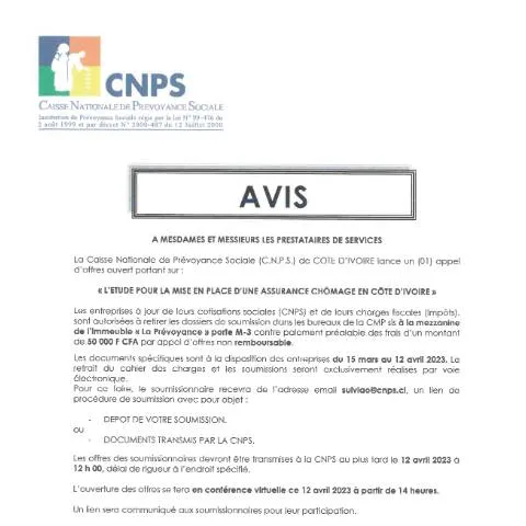 Aperçu du document Comprendre le rôle du CNPS-01 dans la protection sociale — Démarches administratives
