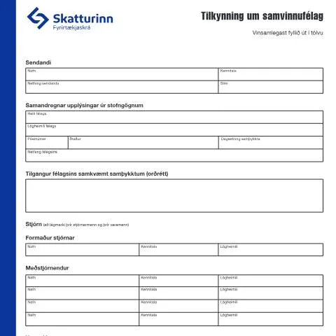 Document preview: Skref að stofnun samvinnufélags á Íslandi — Fyrirtæki & atvinnulíf (CERFA n°RSK 17.23)
