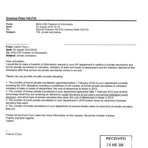 Document preview: Navigating FOI Request 16/130 for Government Accountability — Government & admin