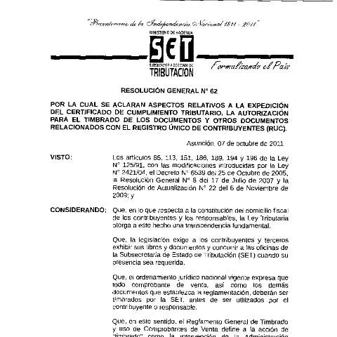 Vista previa del documento Cómo obtener el Certificado de Cumplimiento Tributario en Paraguay — Impuestos