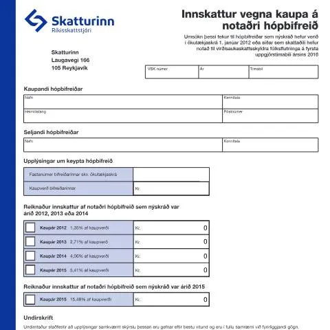 Document preview: Skref til að skrá innskatt á notaða hópbifreið — Skattar & fjármál (CERFA n°RSK 10.21)