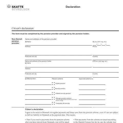 Document preview: Forstå formular 07.056: Din guide til pensionsindberetning — Skatter & skat (CERFA n°07.056)