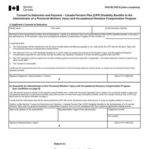 Document preview: Navigating the ISP1619 Consent Process for CPP Benefits — Health (CERFA n°ISP1619)