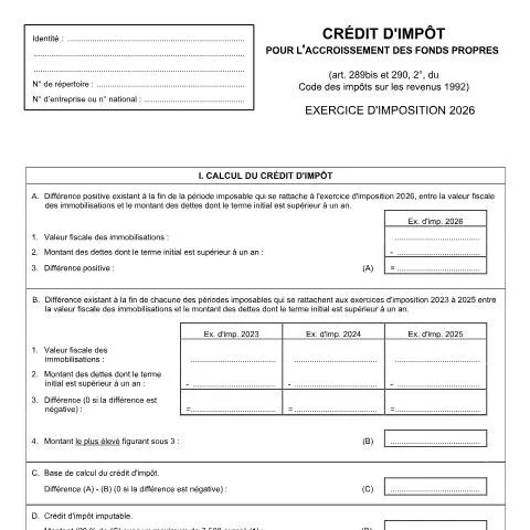 Aperçu du document Le crédit d'impôt 155-276j : un atout pour les contribuables belges — Impôts & fiscalité (CERFA n°155-276j)