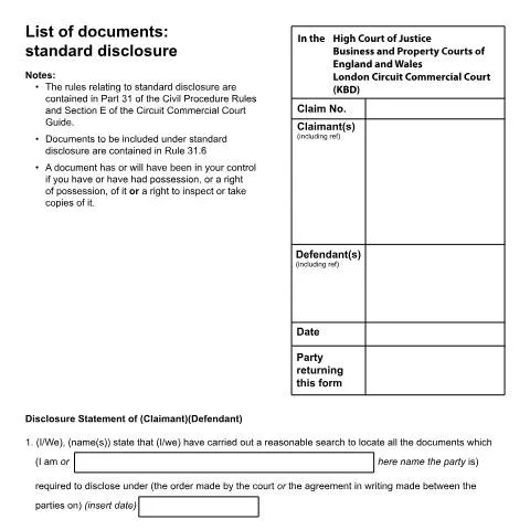 Document preview: Understanding the N265(LCC) for Standard Disclosure — Legal & justice