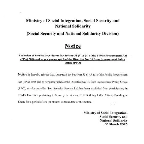 Document preview: Understanding the Notice of Exclusion in Public Procurement — Government & admin (CERFA n°Notice-of-Exclusion)