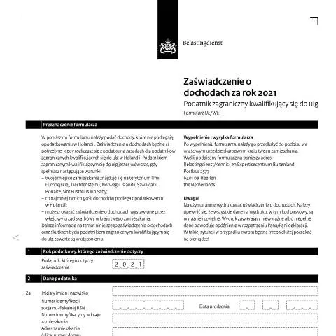 Documentvoorvertoning: Belang van de Inkomensverklaring 2021 Pools voor buitenlandse — Belastingen (CERFA n°ib0591z11folpol)