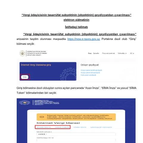 Document preview: Onlayn qeydiyyatdan çıxarma prosesi: Təsərrüfat subyektinin ləğv — Vergilər & maliyyə