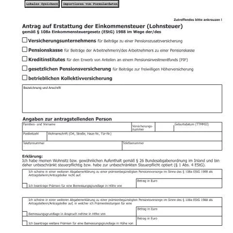 Dokumentvorschau: E108a Antrag: So sichern Sie Ihre Steuererstattung — Steuern (CERFA n°E108a)