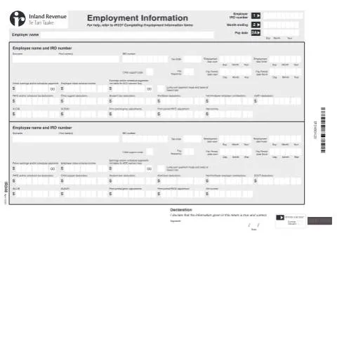 Document preview: Mastering the IR348 Employment Information Form — Work & employment (CERFA n°IR348)