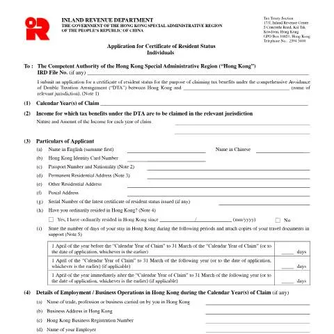 Document preview: Navigating the IR 1314B: Your Guide to Resident Status — Taxes (CERFA n°IR 1314B)