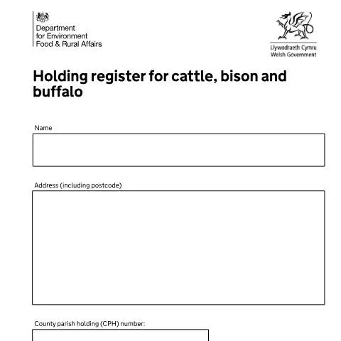 Document preview: British Cattle Holding Register: Your Complete Compliance Guide — Agriculture & rural