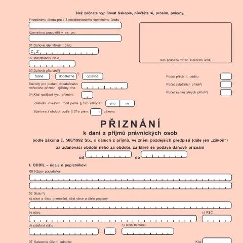 Document preview: Úvod do Přiznání k dani z příjmů právnických osob — Daně a fiskální záležitosti (CERFA n°25 5404)