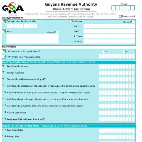 Document preview: Understanding the G0002 VAT Return Form: A Complete Guide for Guyanese — Taxes