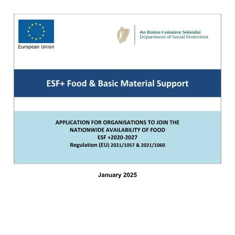 Document preview: Access Vital Food Supplies Through ESF+ Application — Government & admin