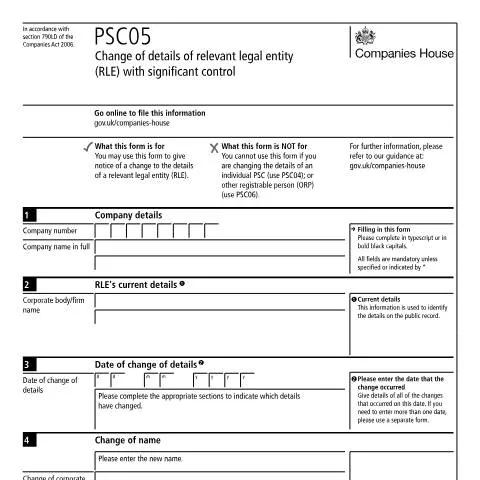 Document preview: Understanding the PSC05 Document for Corporate Transparency — Business