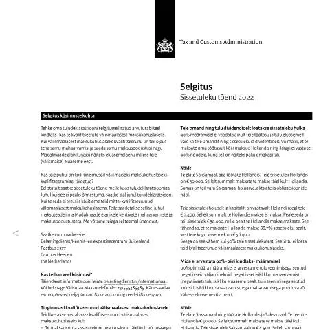 Documentvoorvertoning: Inkomensverklaring 2022: Fiscale voordelen voor Estse inwoners — Belastingen (CERFA n°ib0591t21plest)