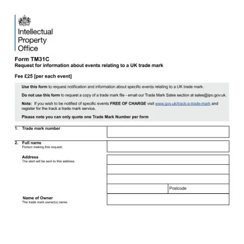Document preview: Understanding the UK Trade Mark Request Process — Government & admin (TM31C)