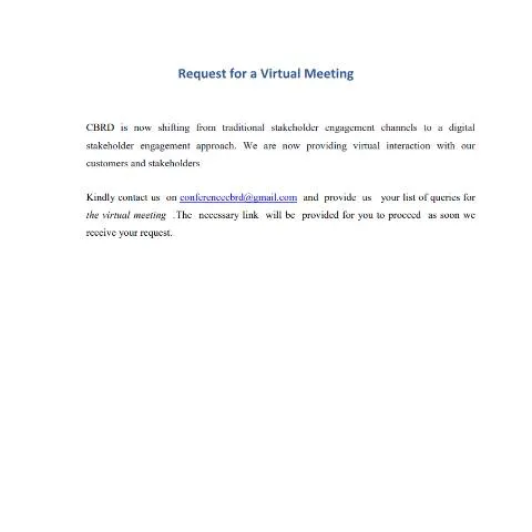 Document preview: The Importance of Virtual Meeting Requests in Modern Governance — Government & admin (CERFA n°Request-for-a-Virtual-Meeting)