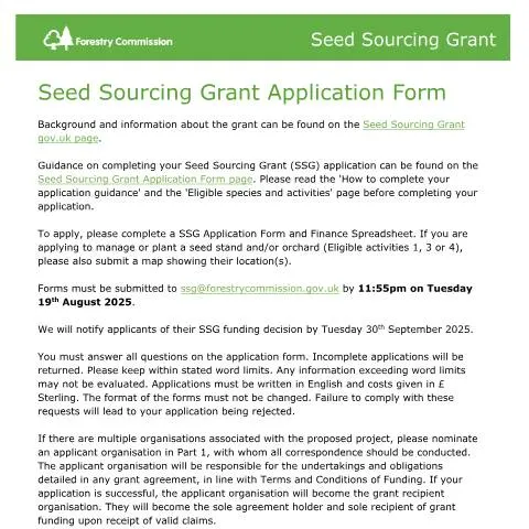 Document preview: Mastering the Seed Sourcing Grant Application Process — Government & admin